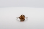 Bague Zircon Orange de Synthèse Taille Ovale 12 x 10 mm
